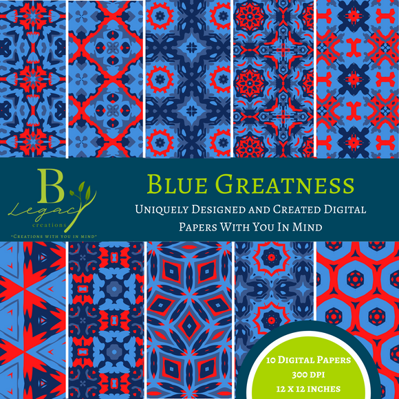 Blue Greatness Digital Paper - **DIGITAL DOWNLOAD ONLY**