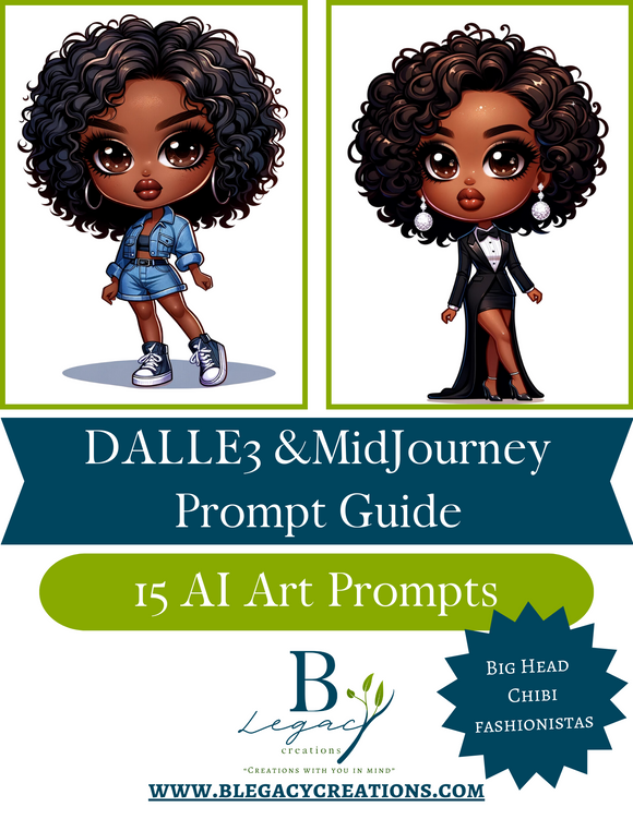 Big Head Chibi AI Prompt Guide **DIGITAL DOWNLOAD ONLY**