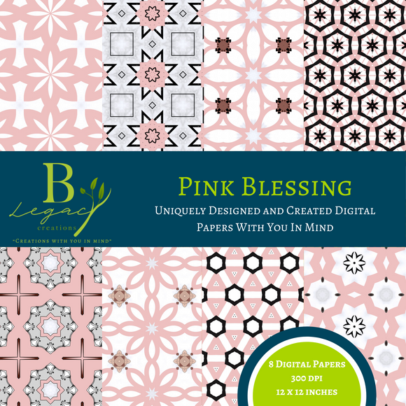 Pink Blessing Digital Paper - **DIGITAL DOWNLOAD ONLY**